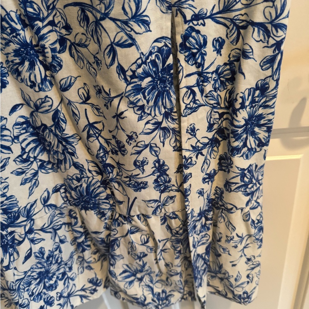 London Times Blue and White Floral Midi Dress - Picture 2 of 4